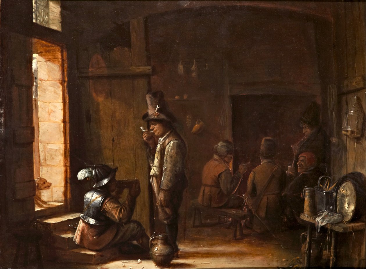 Innenansicht eines Gasthauses von Joos van Craesbeeck