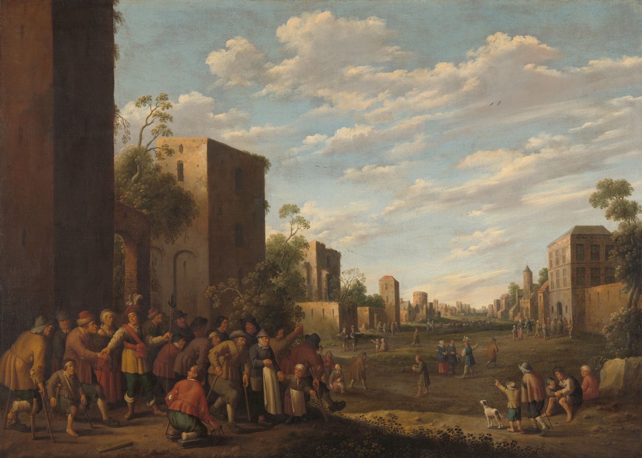 Die Armen beherbergen von Joost Cornelisz Droochsloot