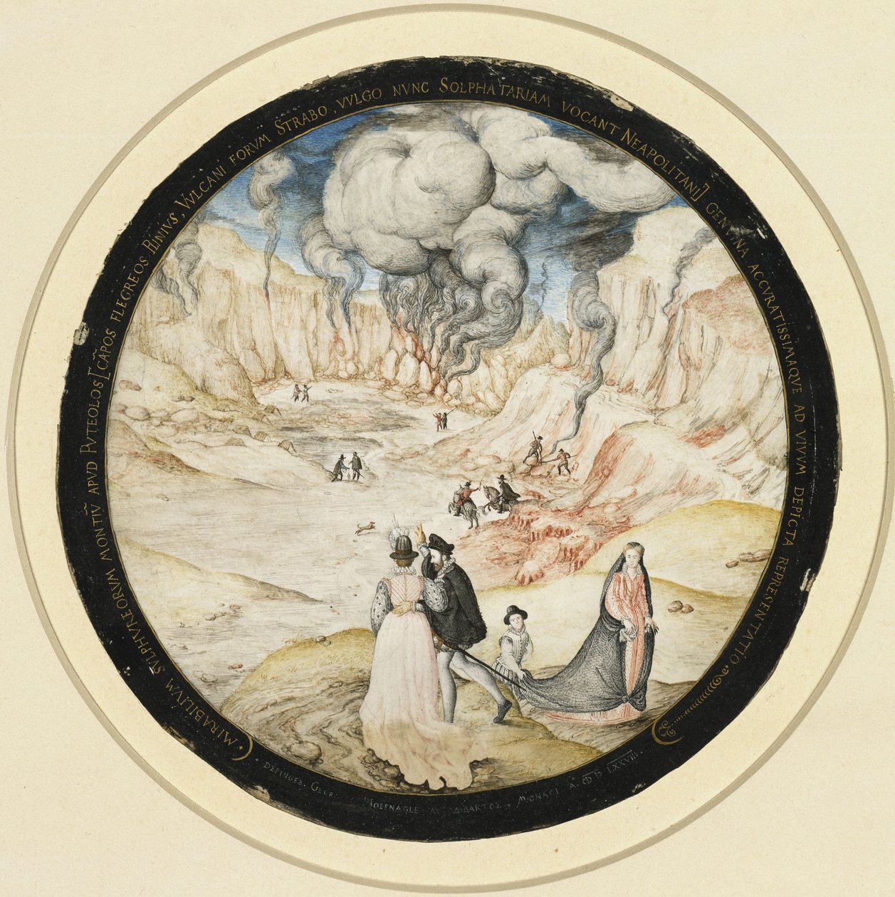 Die Schwefelbäder Solfatara bei Pozzuoli von Joris Hoefnagel