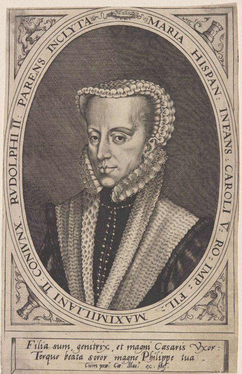 Georg Hoefnagel - Maria von Österreich, Heilige Römische Kaiserin von Joris Hoefnagel