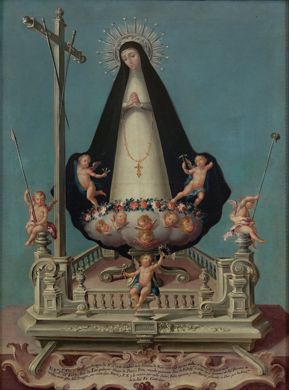 Jungfrau der Einsamkeit, aus dem Mínimos de la Victoria Kloster von José Campeche