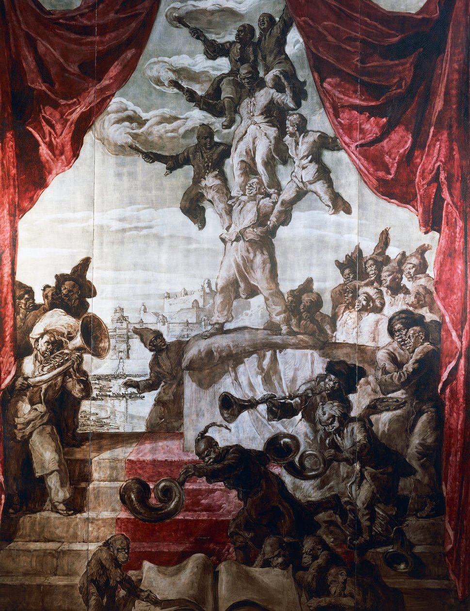 Dekoration im Ballsaal des Hotel Wandel in Paris, 20. Jahrhundert von José María Sert