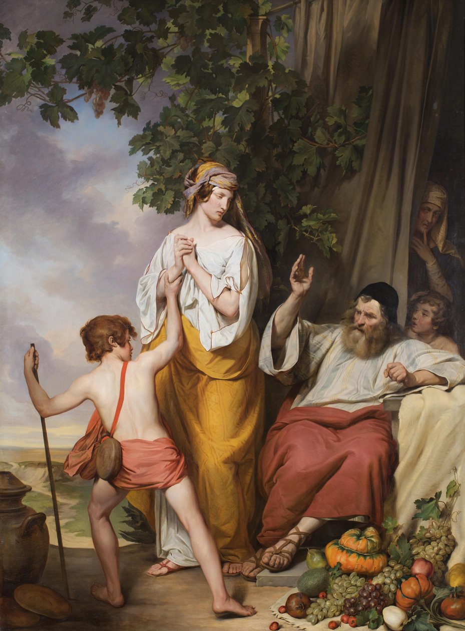 Abraham verstößt Hagar und Ismael von Josef Danhauser