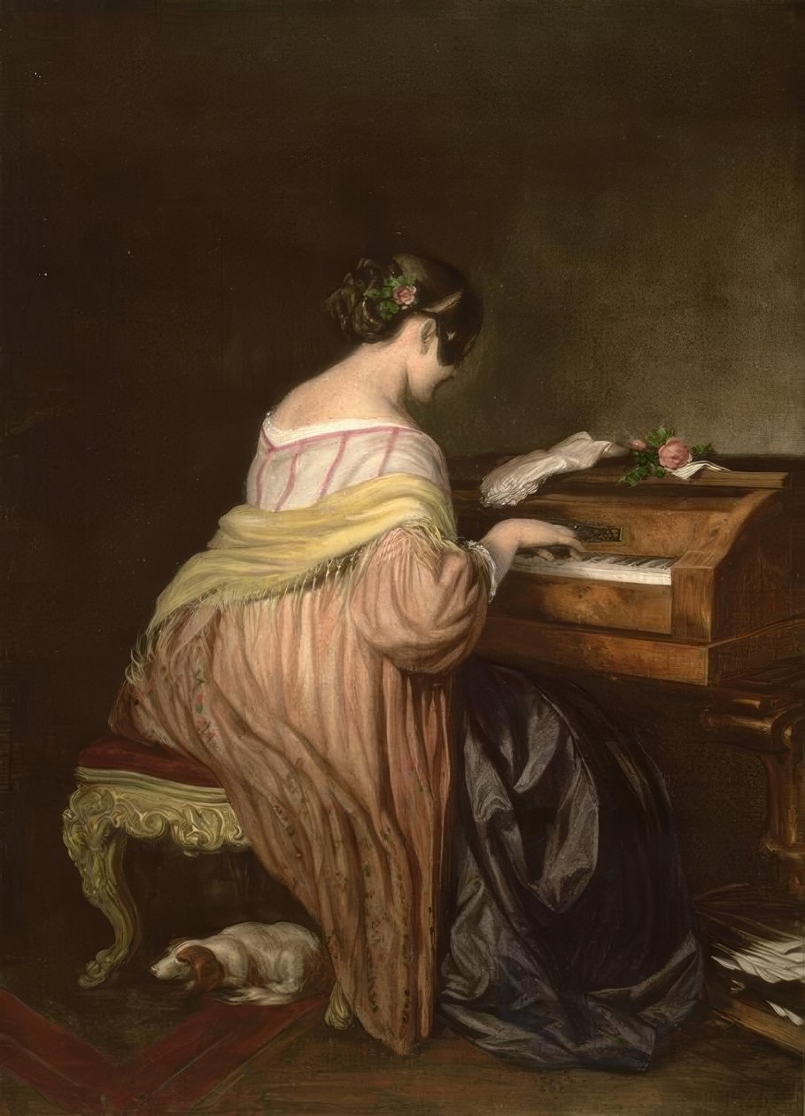 Die Klavierspielerin von Josef Danhauser