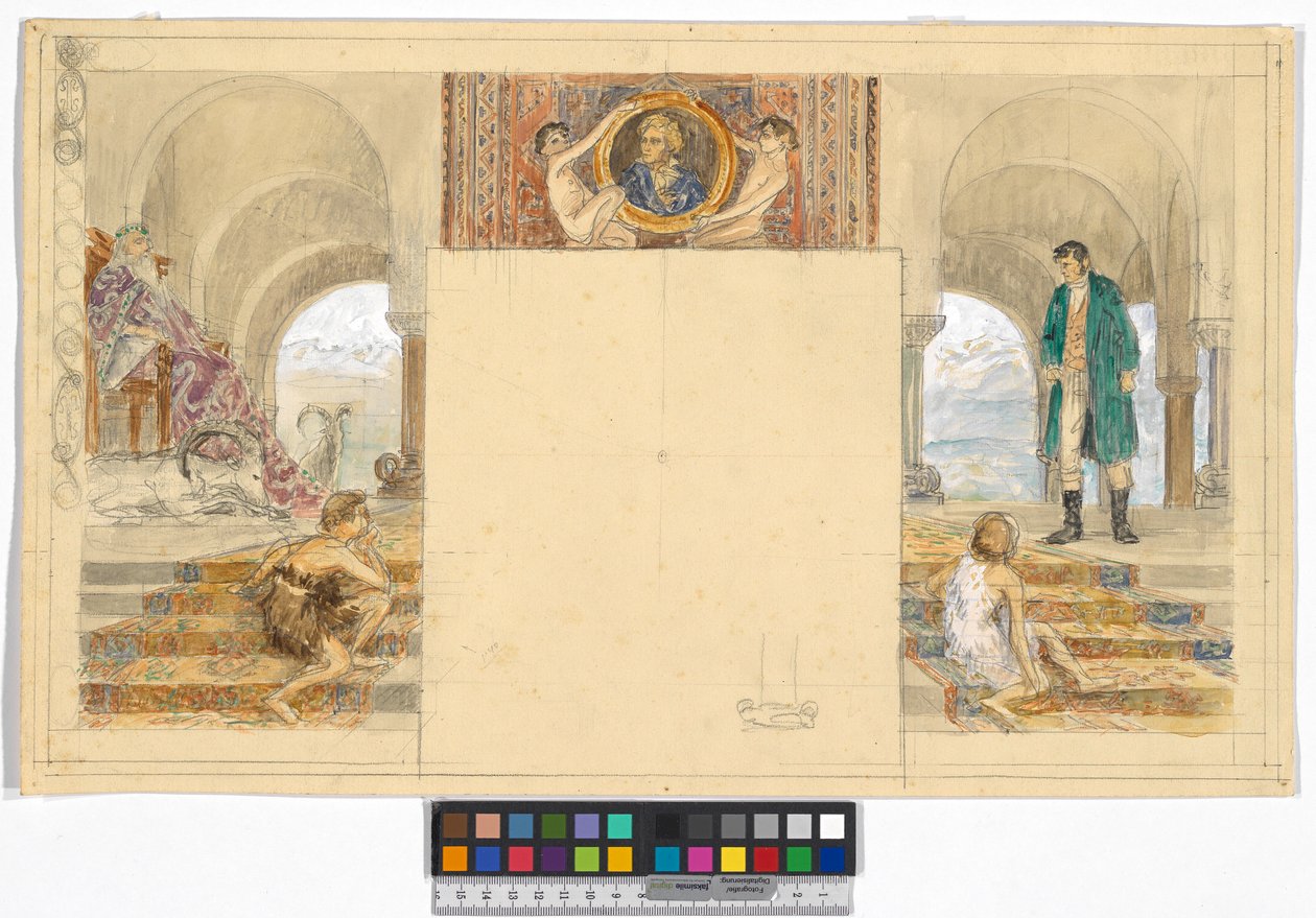 Alpenkönig und Menschenfeind (Entwurf zum Ferdinand Raimund-Zyklus auf Schloss Kogl, Attergau) von Josef Engelhart
