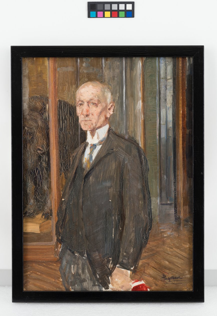 Porträt des Direktors Hans Rebel im Naturhistorischen Museum von Josef Engelhart