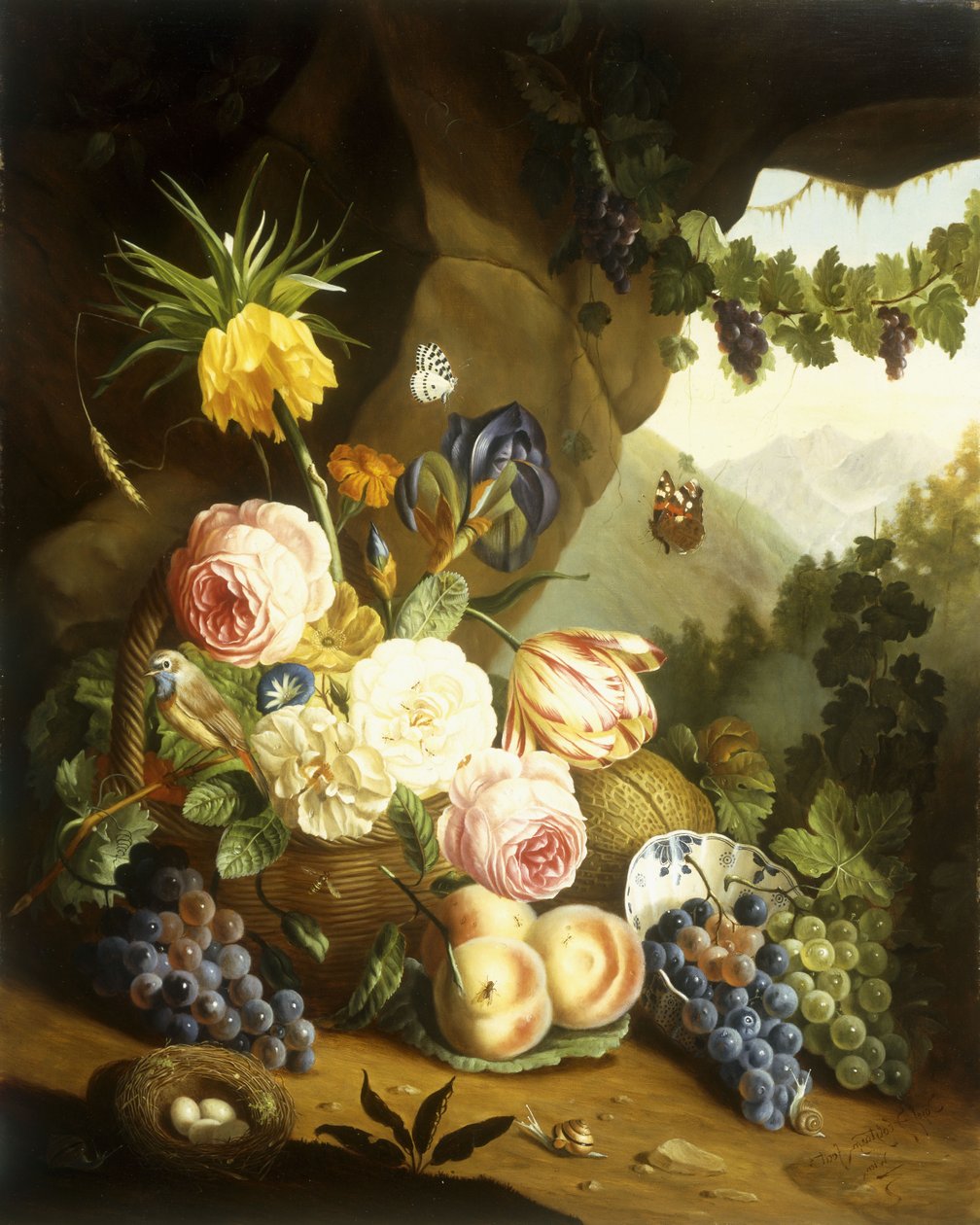 Stillleben mit verschiedenen Blumen von Josef Holstayn