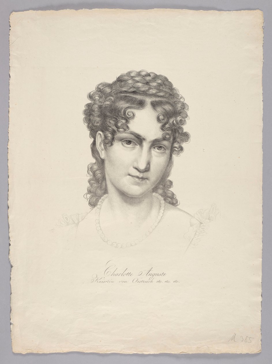 Charlotte Auguste, Kaiserin von Österreich etc. von Josef Kriehuber