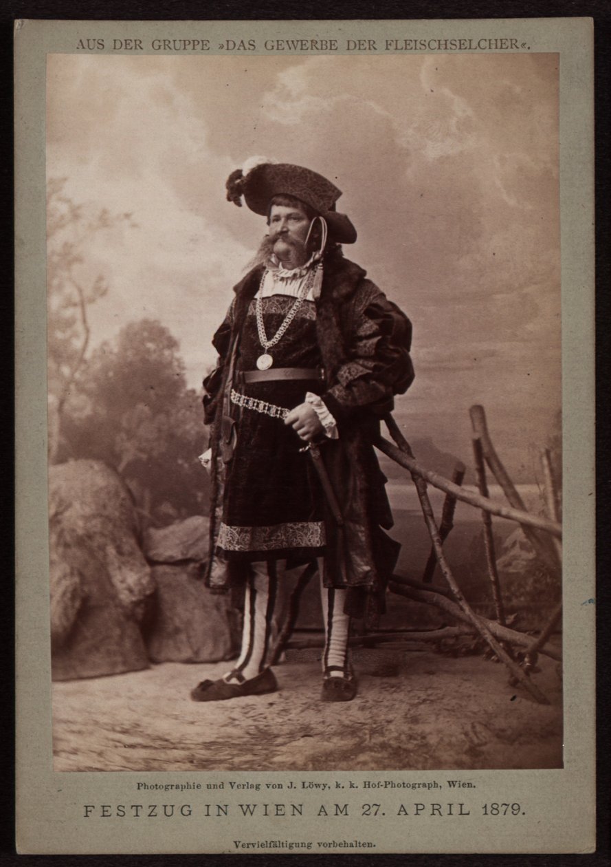 Jos. Ullmann, Fleischselcher beim Makartfestzug 1879 von Josef Löwy