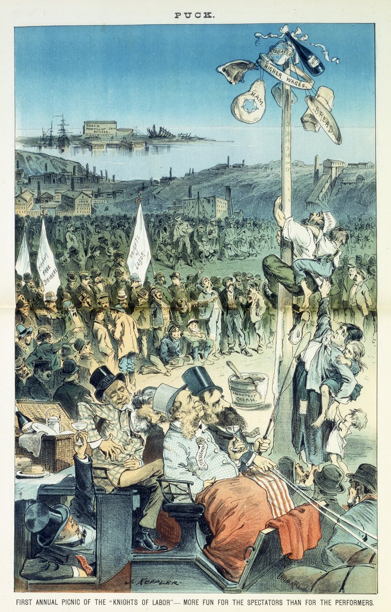 Erstes jährliches Picknick der Knights of Labor - mehr Spaß für die Zuschauer als für die Darsteller, 1882 von Joseph Keppler