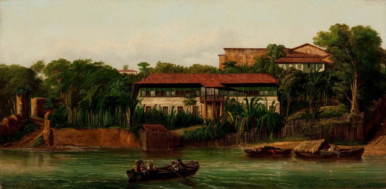 Residenz am Ufer des Anil-Flusses von Joseph Léon Righini
