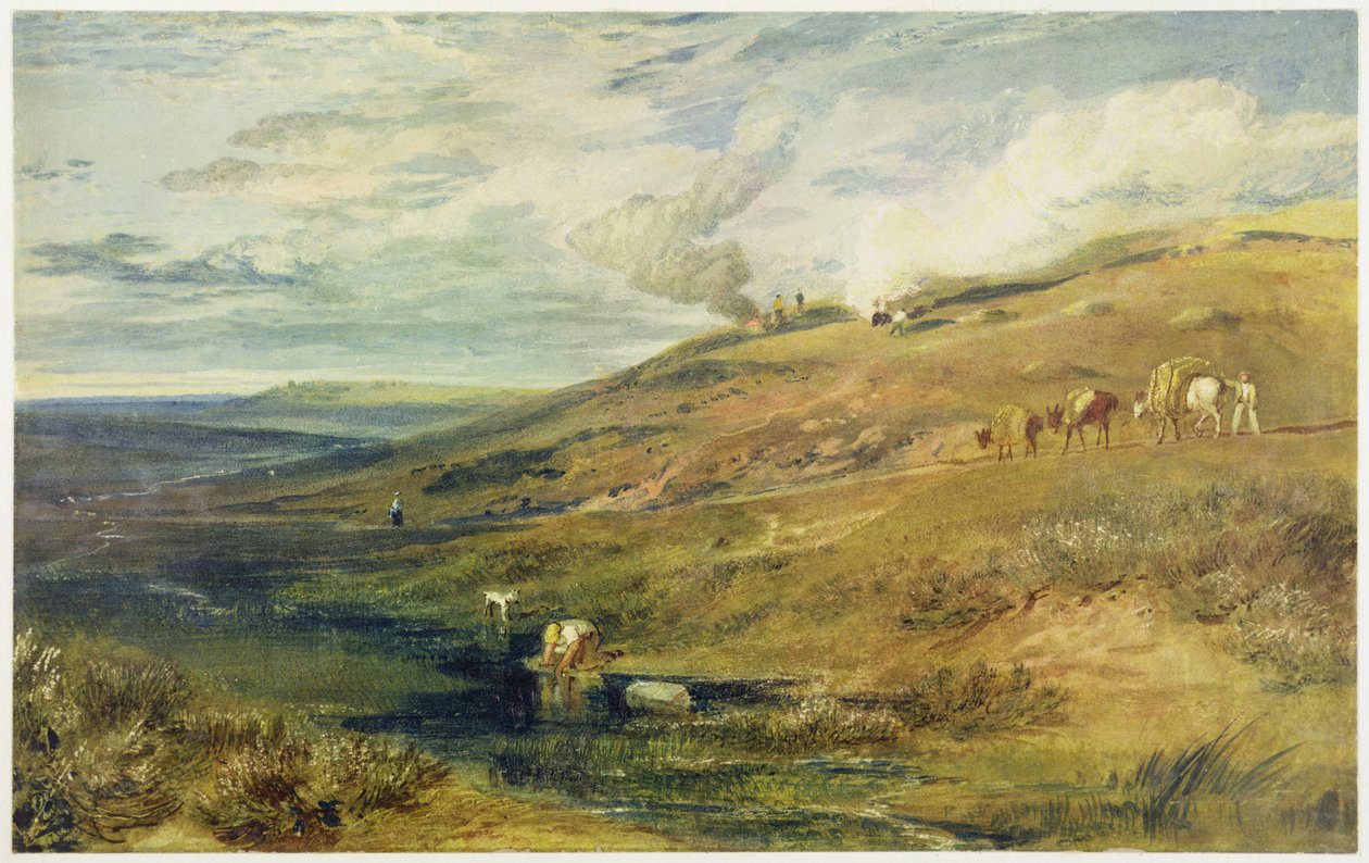 Dartmoor: Die Quelle des Tamar und des Torridge, ca. 1813 von Joseph Mallord William Turner