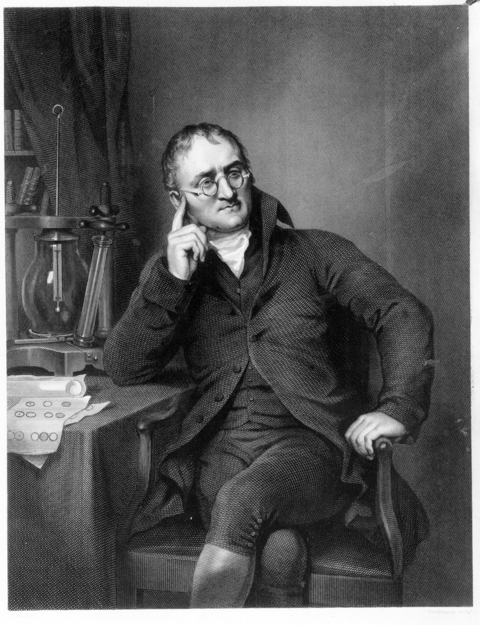 John Dalton, graviert von William Henry Worthington, ca. 1814 von Joseph Allen