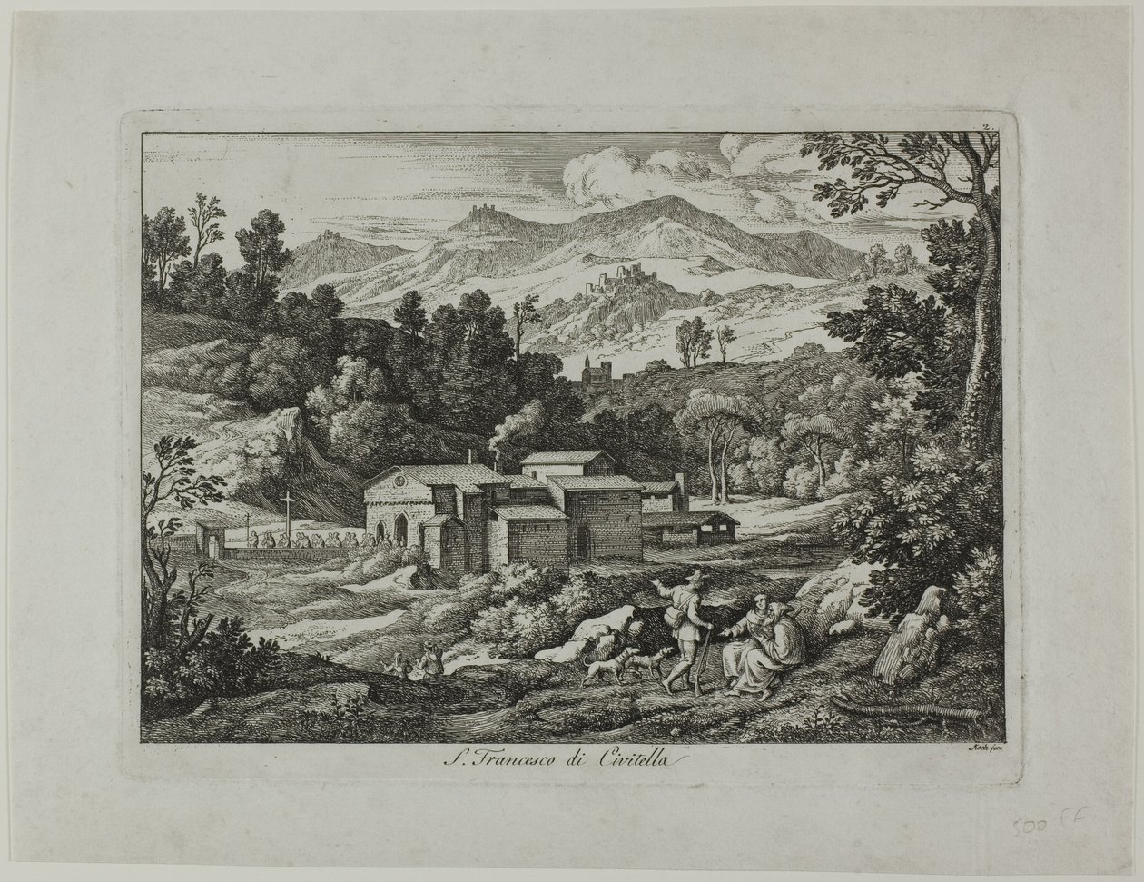Kloster San Francesco di Civitella in den Sabiner Bergen von Joseph Anton Koch