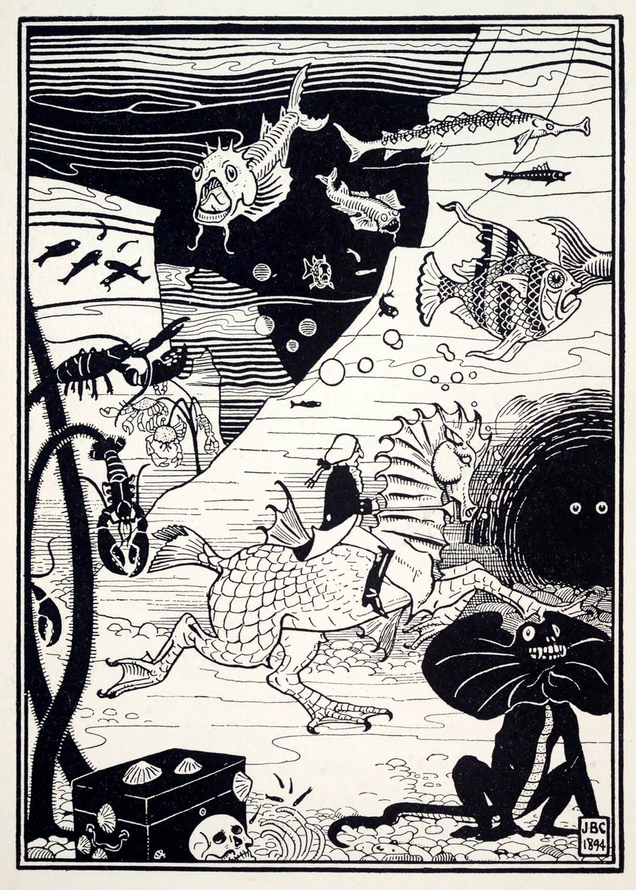 Es gab eine große Vielfalt an hohen, edlen Bäumen, beladen mit Meeresfrüchten wie Hummern..., 1895 von Joseph Benwell Clark