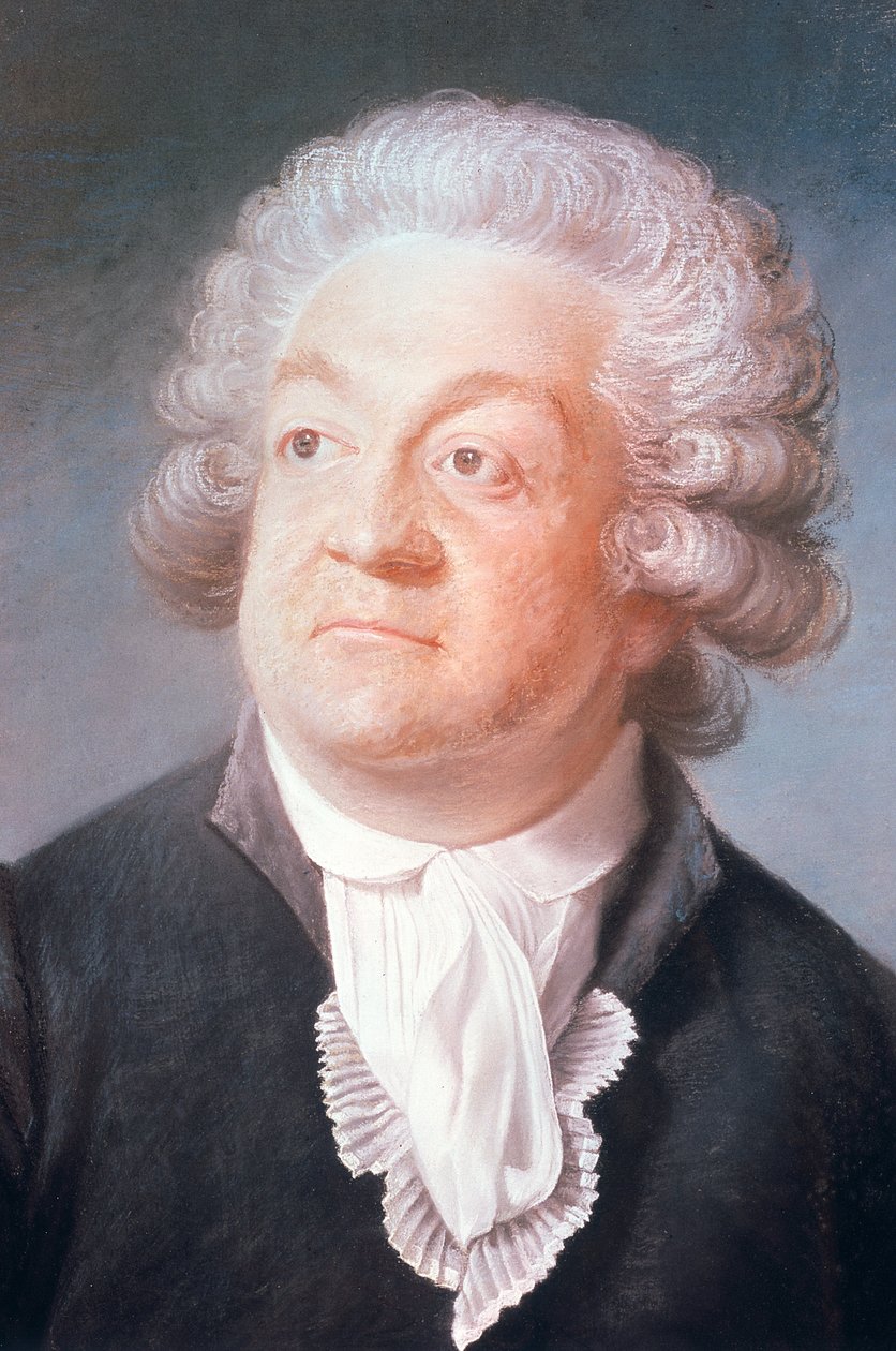 Detail des Porträts von Honoré Gabriel Riqueti, Graf von Mirabeau (1749-1791) (Pastell) von Joseph Boze