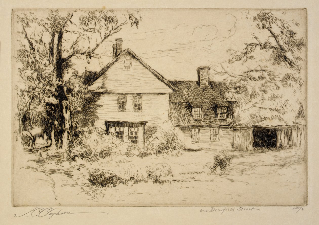 In der Deerfield Straße (Altes Haus in Deerfield) von Joseph C. Claghorn