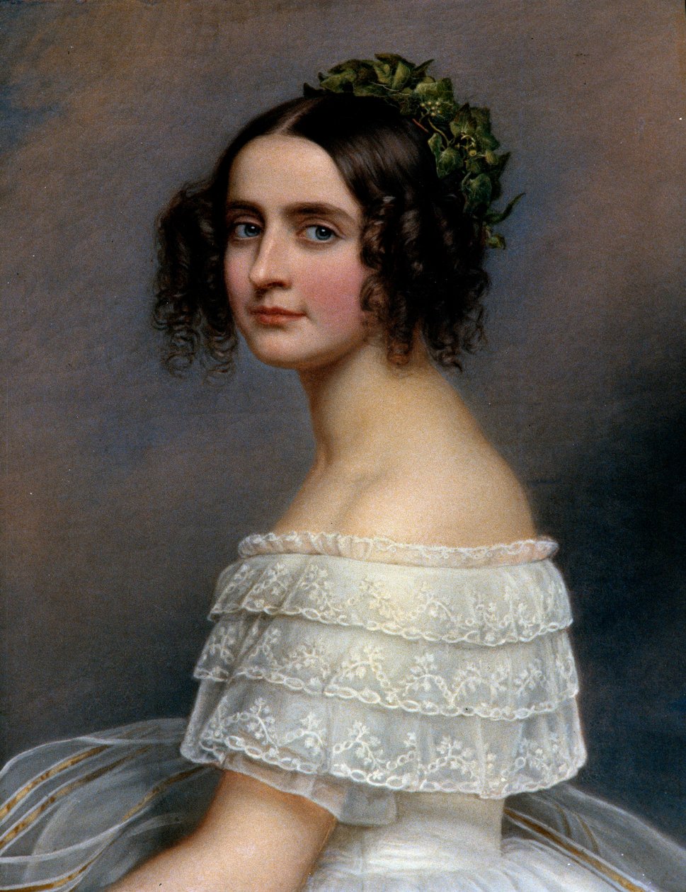 Porträt von Prinzessin Alexandra von Bayern (1826-1875). Gemälde von Joseph Karl Stieler (1781-1858) von Joseph Carl Stieler