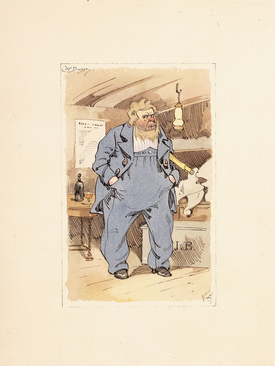 Captain Jack Bunsby, aus Dombey und Sohn (1848) von Joseph Clayton  Clarke