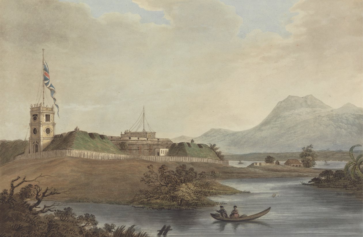 Fort Marlborough, Benkulen, Sumatra, 1799 von Joseph Constantine Stadler