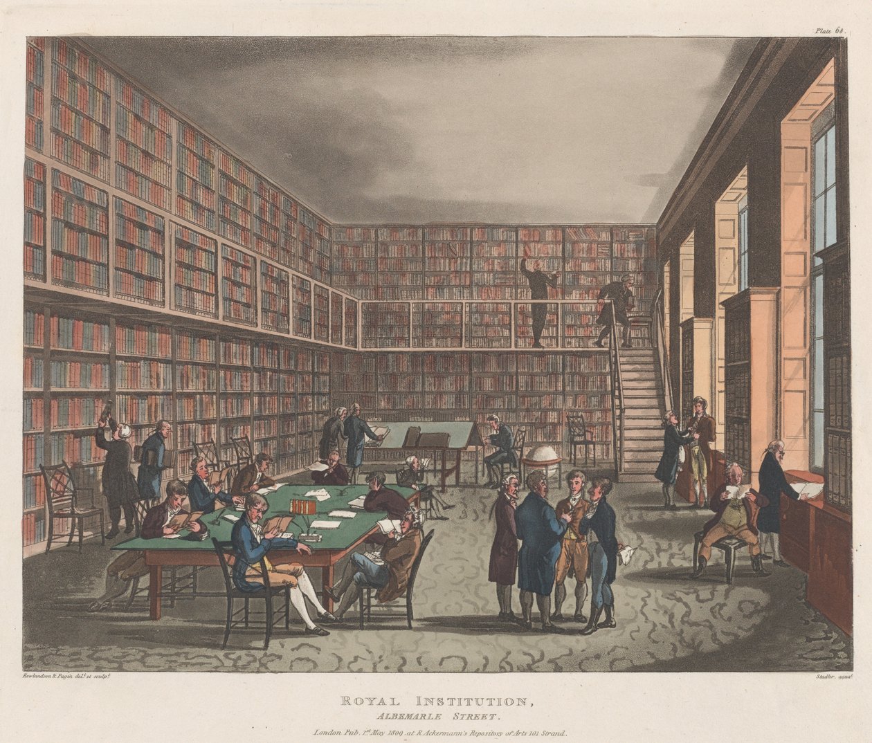 Royal Institution, Albemarle Street, 1. Mai 1809 von Joseph Constantine Stadler
