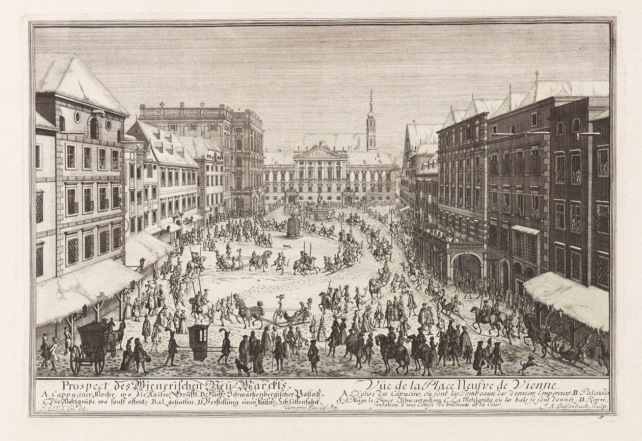 Wien Neuer Markt von Joseph Emanuel Fischer von Erlach
