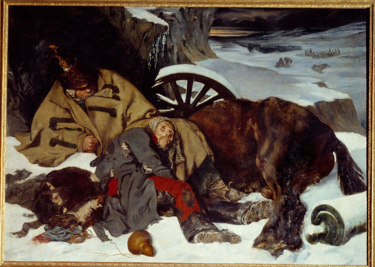 Episode des russischen Rückzugs. Napoleonischer Krieg (1812) von Joseph Fernand Boissard de Boisdenier