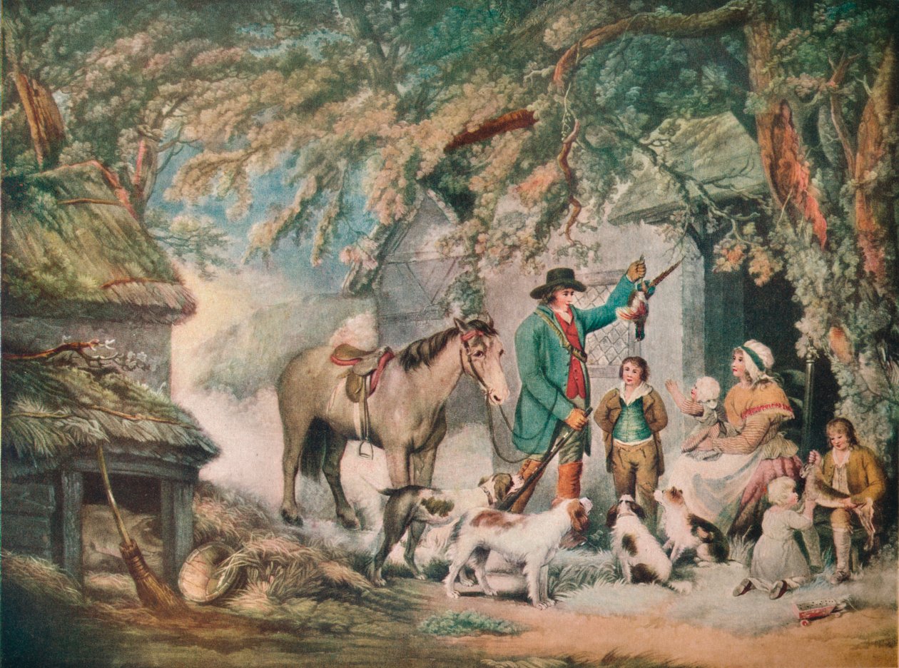Abend oder die Rückkehr des Jägers, 1795, 1919 von Joseph Grozer