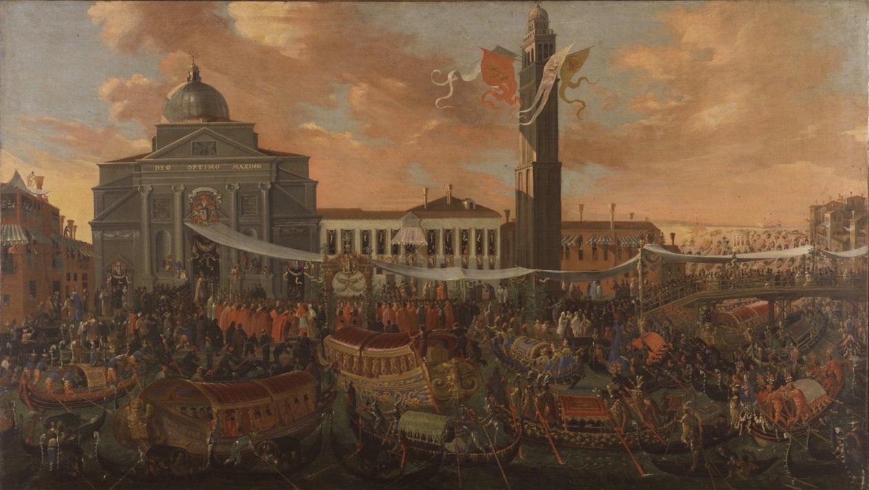 Einzug des Patriarchen Federico Corner in San Pietro Castello von Joseph Heintz the Younger