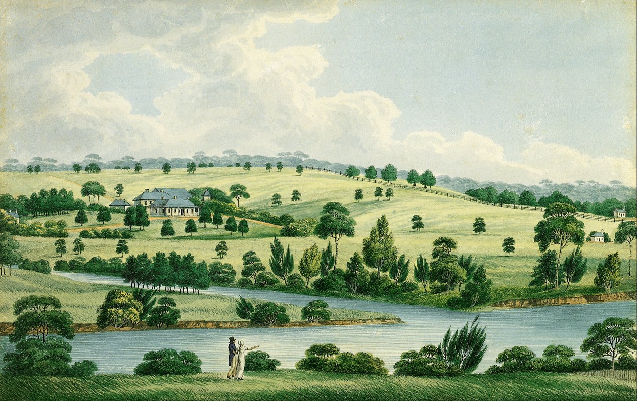 Wohnsitz von John Macarthur Esq in der Nähe von Parramatta N.S.W. von Joseph Lycett