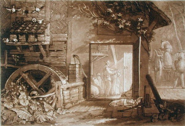 Penbury Mill, Kent, graviert von Charles Turner, veröffentlicht 1808 von Joseph Mallord William (after) Turner