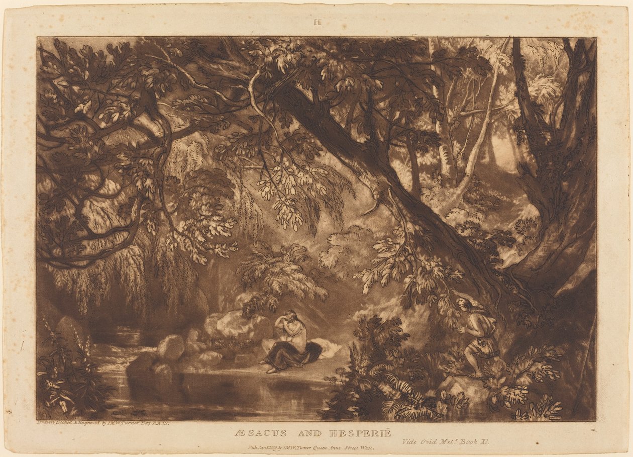 Aesacus und Hesperie von Joseph Mallord William Turner