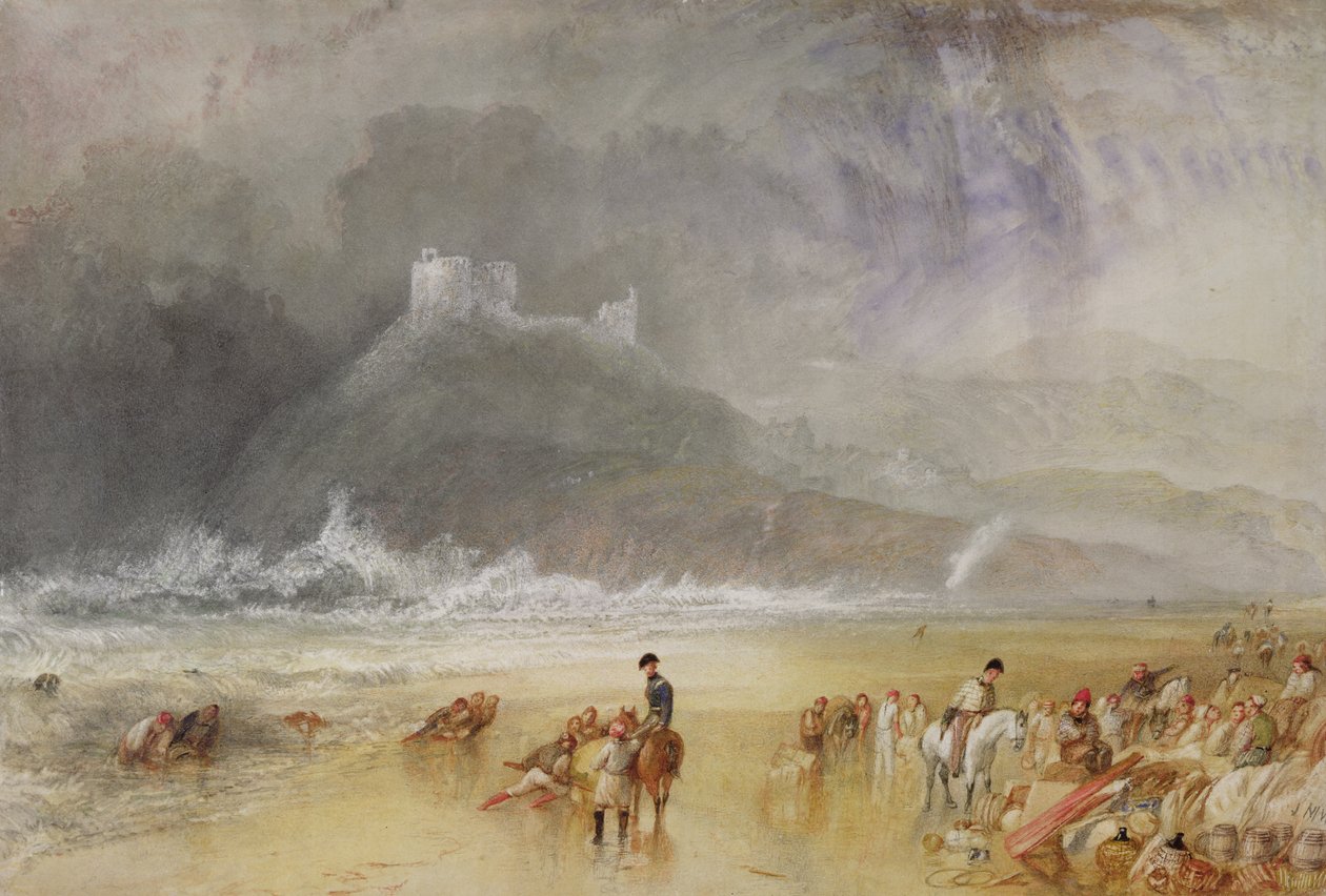 Criccieth Castle, Nordwales, um 1835 von Joseph Mallord William Turner