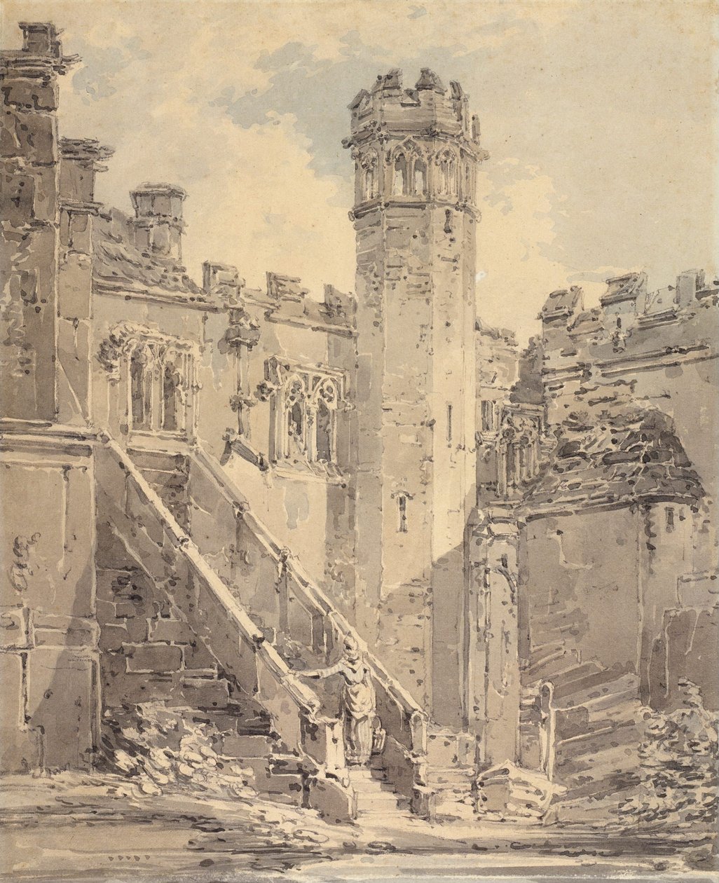 Haddon Hall bei Bakewell, Derbyshire von Joseph Mallord William Turner