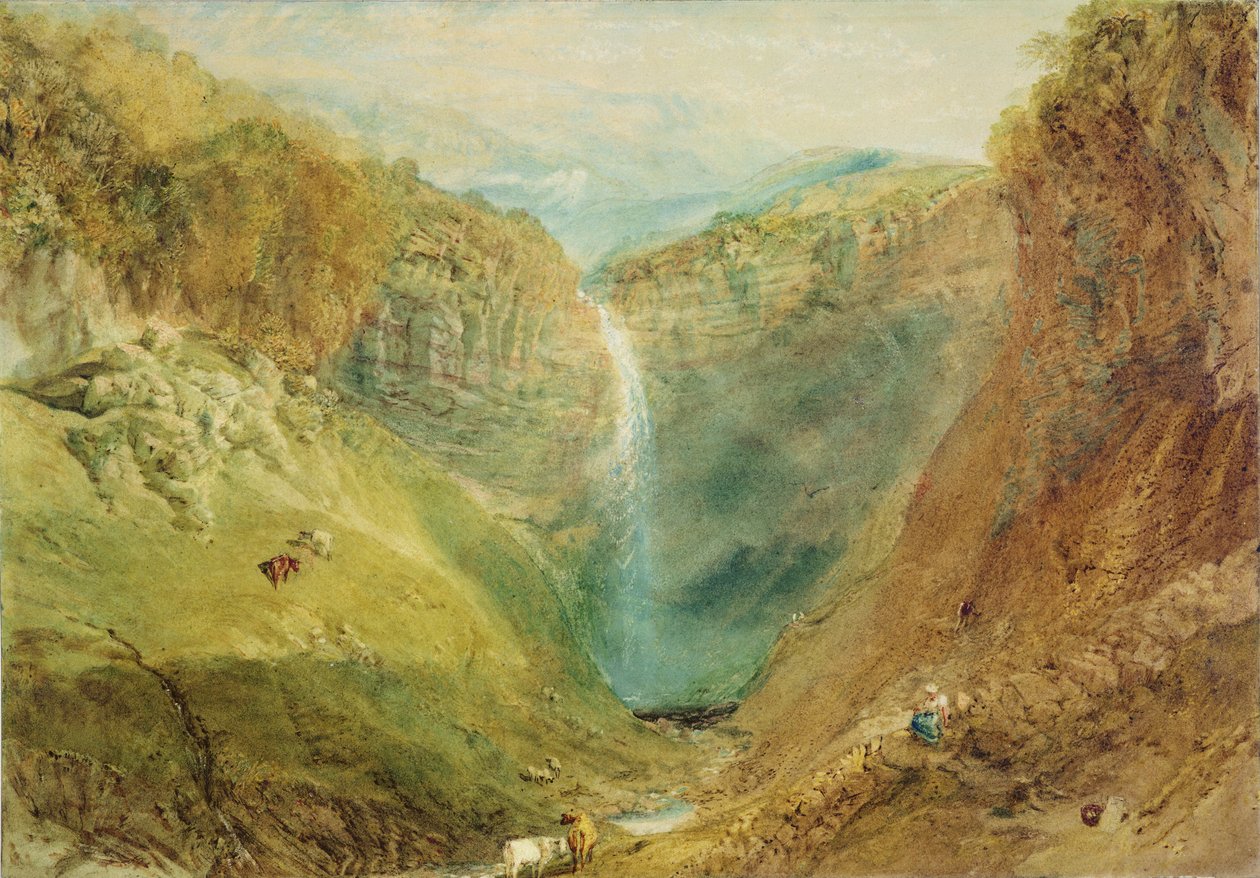 Hardraw Fall, Yorkshire, ca. 1820 von Joseph Mallord William Turner