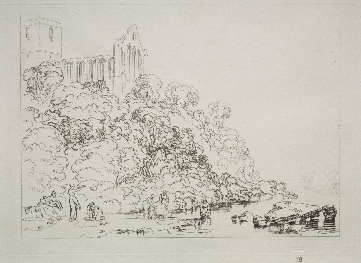 Liber Studiorum: Dumblain Abbey, Schottland von Joseph Mallord William Turner