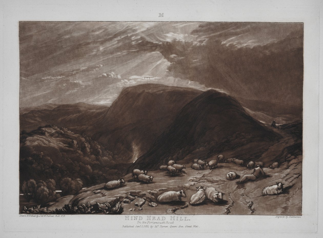 Liber Studiorum: Hind Head Hill an der Portsmouth Road von Joseph Mallord William Turner