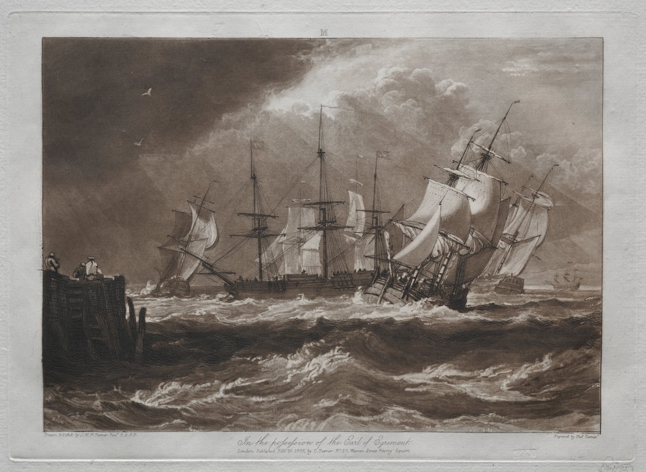 Liber Studiorum: Schiffe im Wind von Joseph Mallord William Turner
