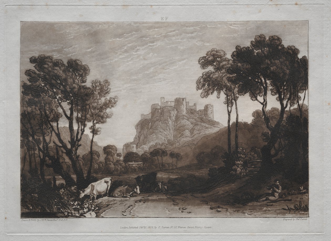 Liber Studiorum: Die Burg über den Wiesen von Joseph Mallord William Turner