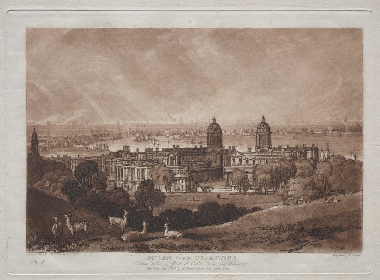 London von Greenwich von Joseph Mallord William Turner