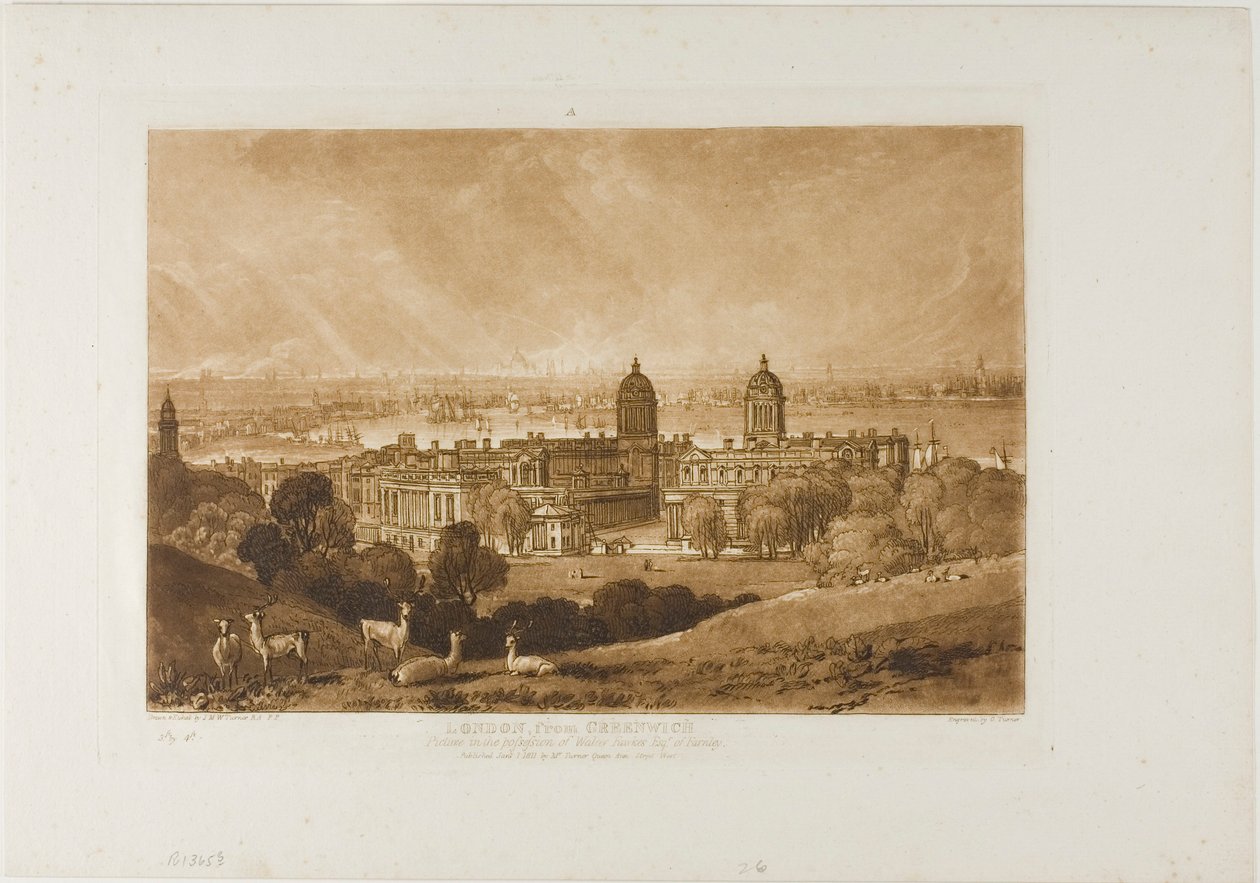 London von Greenwich, Platte 26 aus Liber Studiorum von Joseph Mallord William Turner