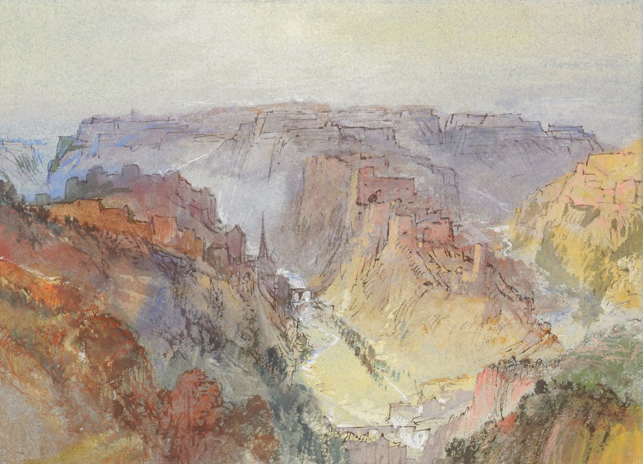 Stadt Luxemburg vom Fetschenhof, 1839-1840 von Joseph Mallord William Turner