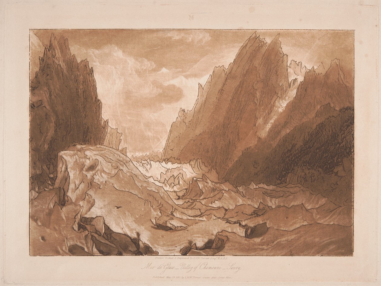 Mer de Glace, Tal von Chamouni, Savoyen von Joseph Mallord William Turner