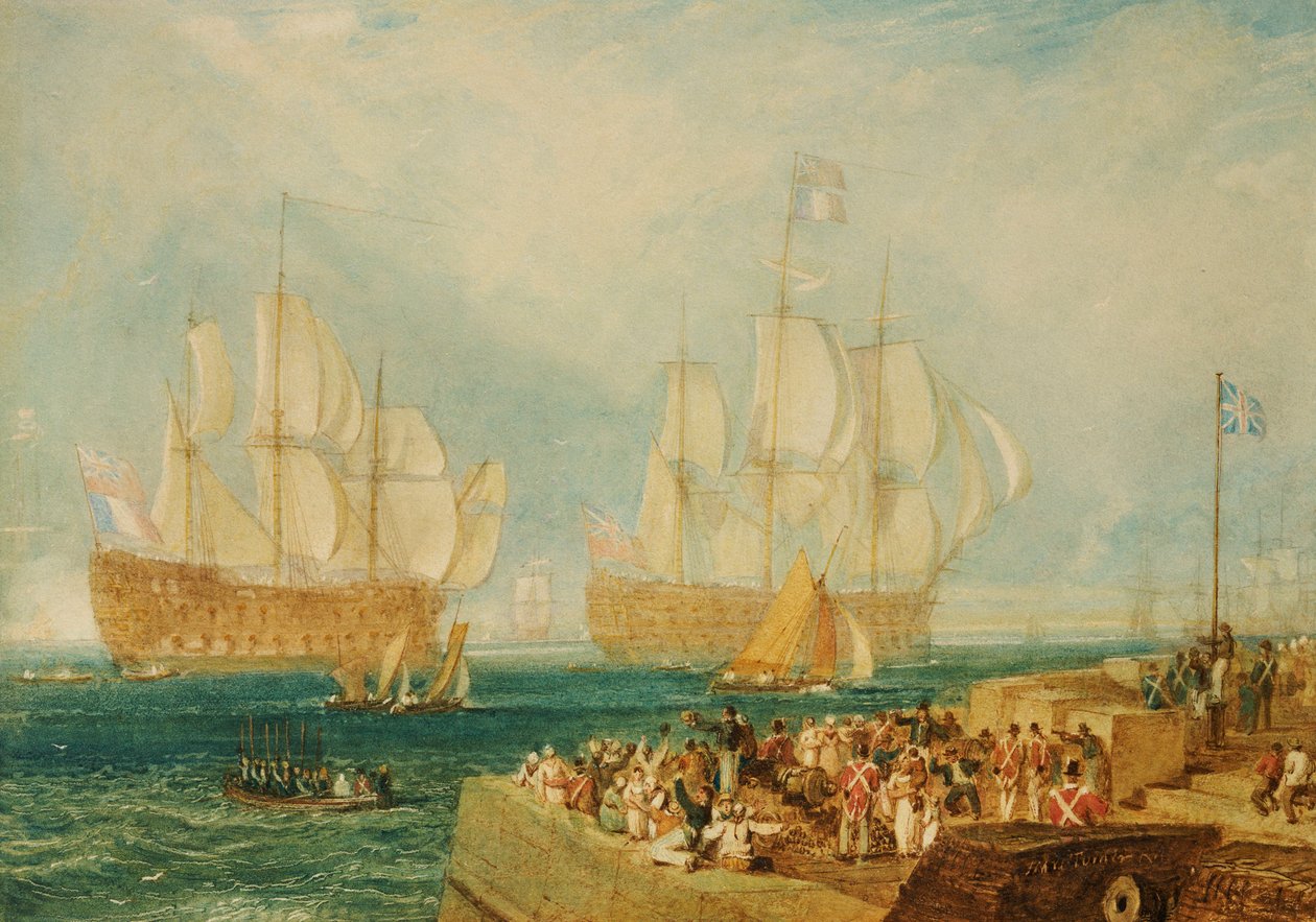 Plymouth-Hafen: Französische Preise einholen von Joseph Mallord William Turner