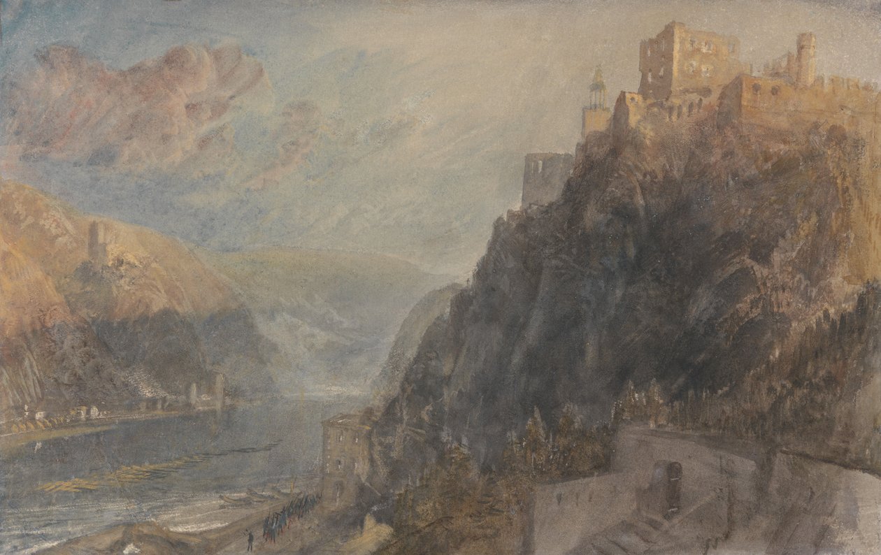 Rheinfels Blick auf Katz und Goarhausen von Joseph Mallord William Turner