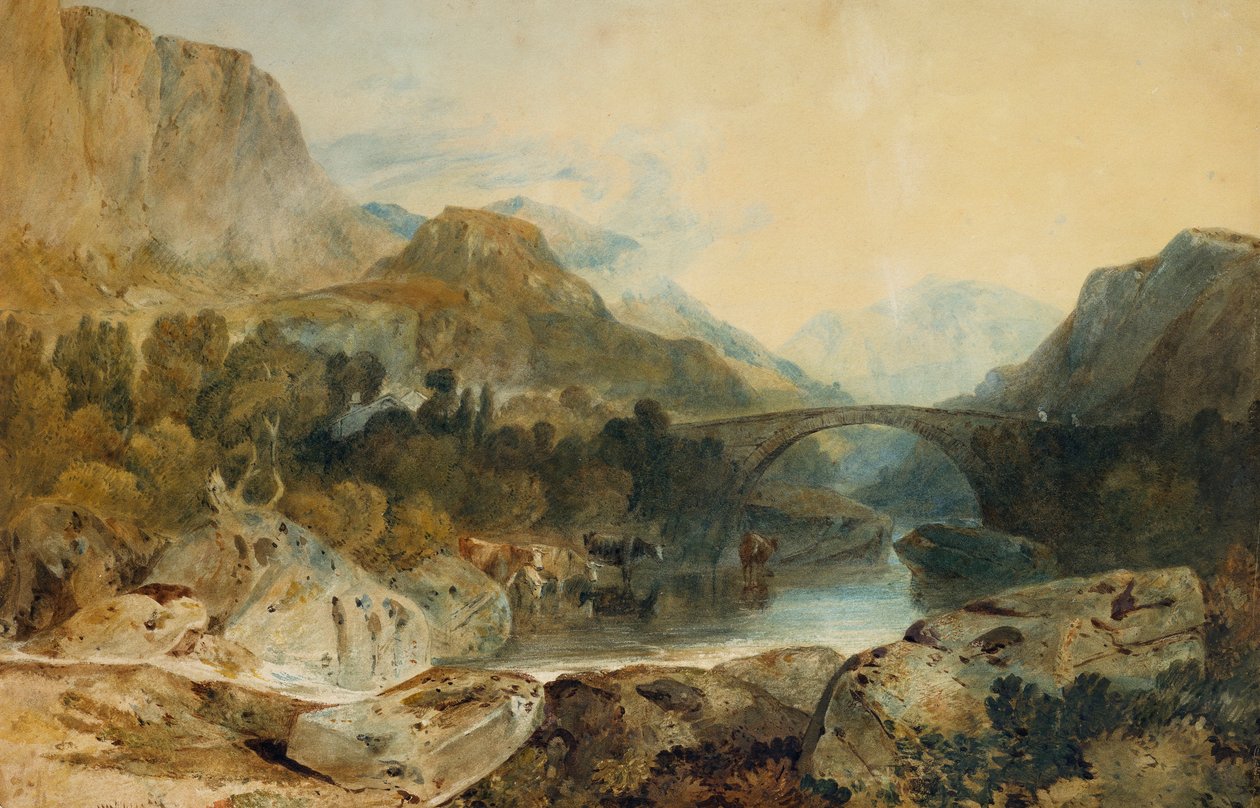 Rosthwaite-Brücke, Borrowdale, ca. 1802 von Joseph Mallord William Turner