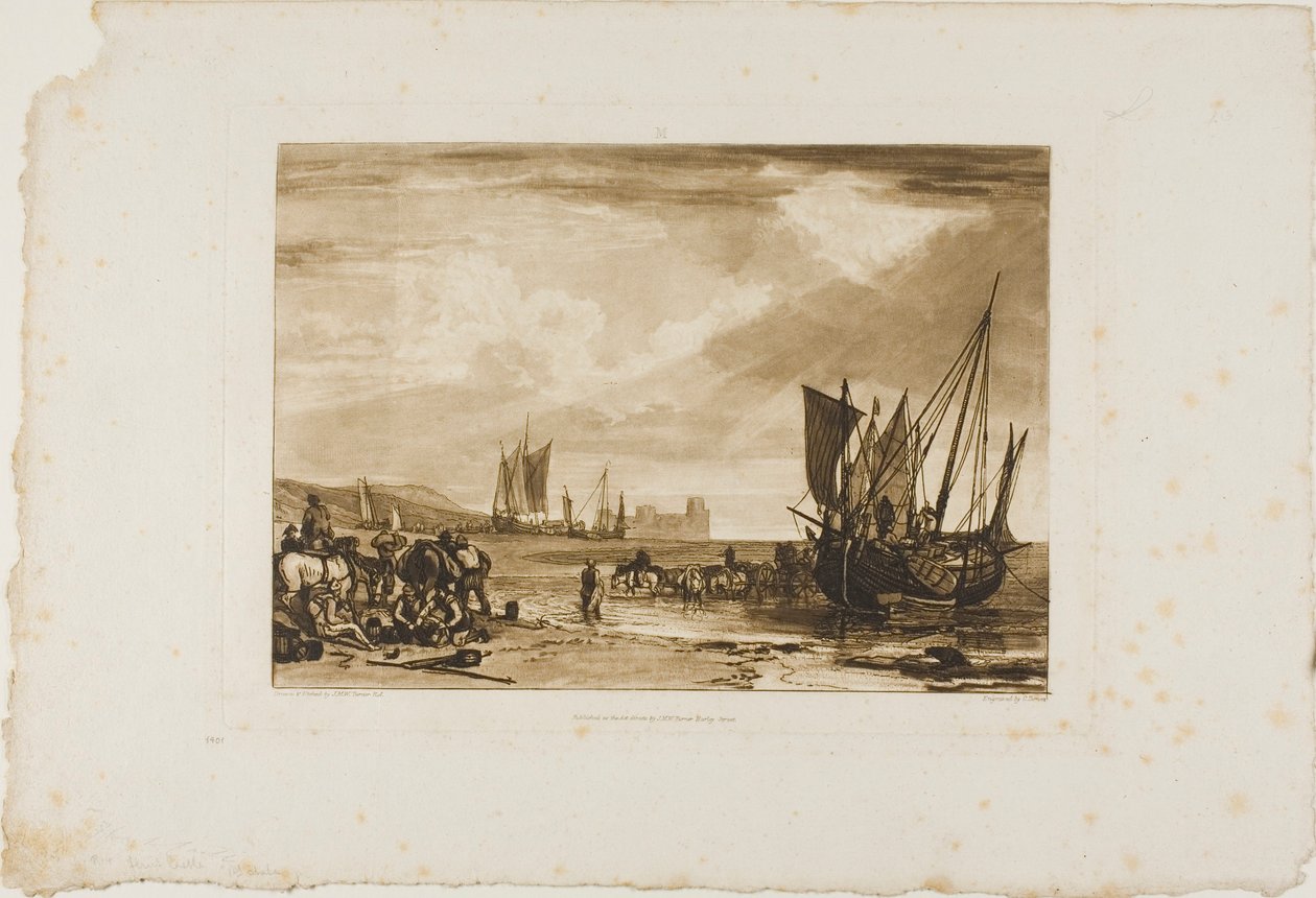 Szene an der französischen Küste, Platte 4 aus Liber Studiorum von Joseph Mallord William Turner