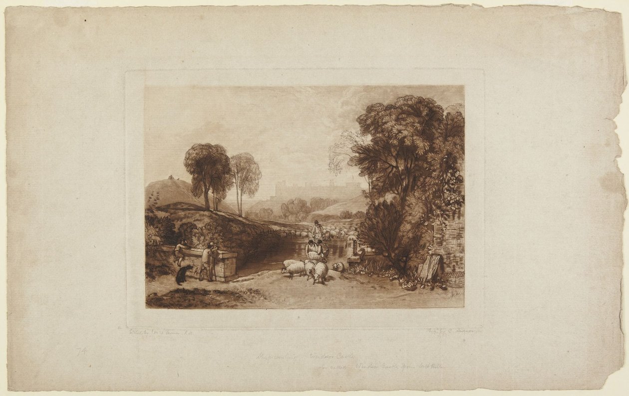 Schafwäsche, Windsor Castle (aus Liber Studiorum) von Joseph Mallord William Turner