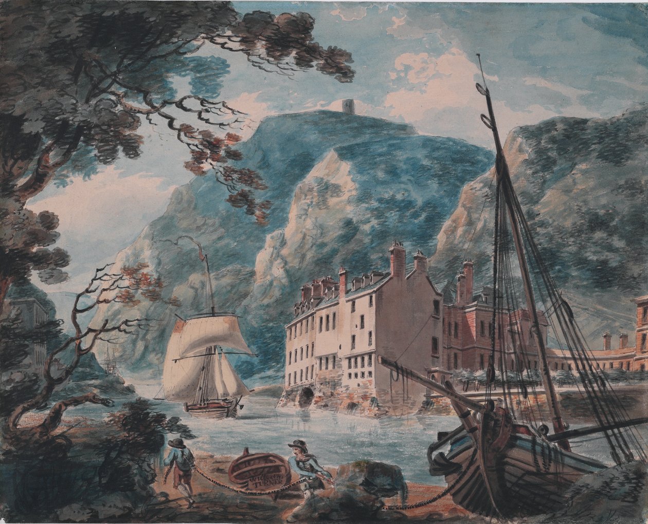Die Avon-Schlucht in Bristol mit dem Old Hot Wells House, ca. 1792 von Joseph Mallord William Turner