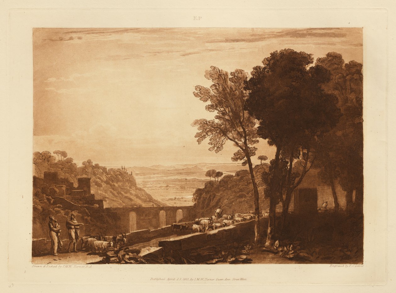 Die Brücke und Ziegen von Joseph Mallord William Turner